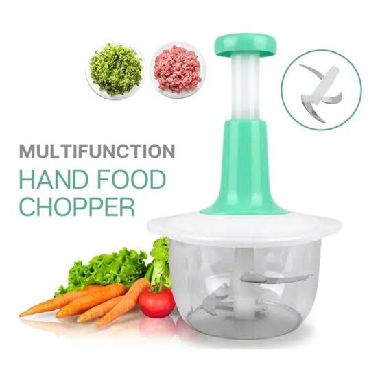 1.5L Manual Hand Press Chopper & Grinder – Stainless Steel Blades