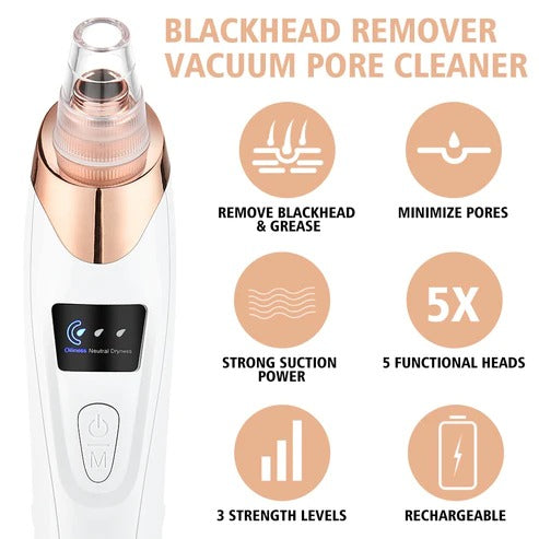 Multifunctional Cleaning Instrument For Pore Acne Pimple Removal and Vacuum Suction Facial Pore Cleaner