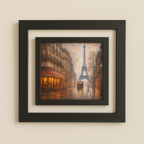 Eiffel Tower Wall Art Frame - 10x10 Inch