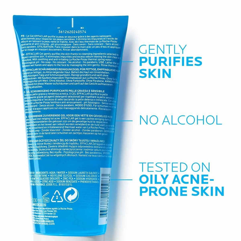La Roche Posay Effaclar Cleansing Foaming Gel For Oily Sensitive Skin 200ml