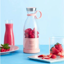 Mini Portable Blender Rechargeable Electric Fruit Juicer Mixers Rechargeable – 420ml ( Random Color )