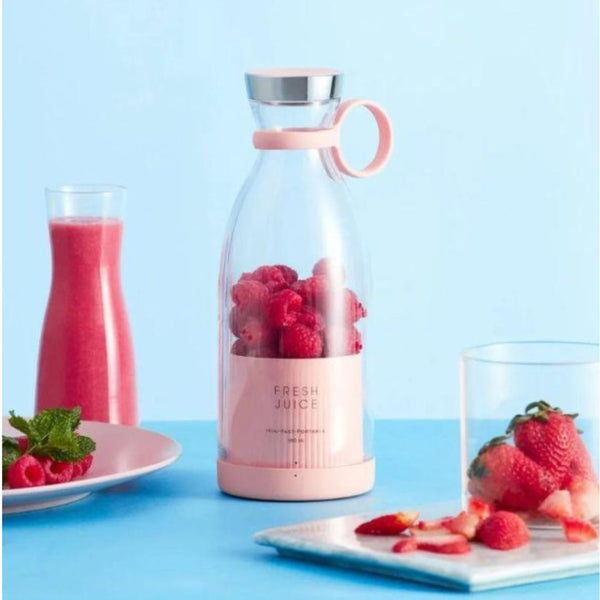Mini Portable Blender Rechargeable Electric Fruit Juicer Mixers Rechargeable – 420ml ( Random Color )