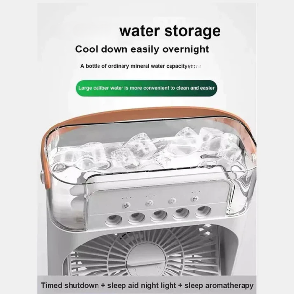 Portable Air Conditioner Fan Usb Electric Fan With Led Night Light, Fine Mist Water, And Humidifier Function | Led Night Light Water Mist – Random Color 12 Inch (copy)